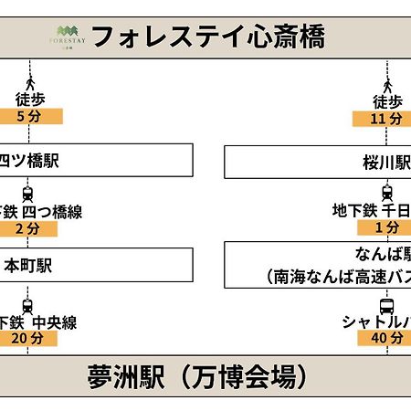 אוסקה Forestay Shinsaibashi מראה חיצוני תמונה